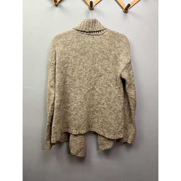 Fenn Wright Manson Sweater Womens size Large tan wool blend open front cardigan - Picture 2 of 4